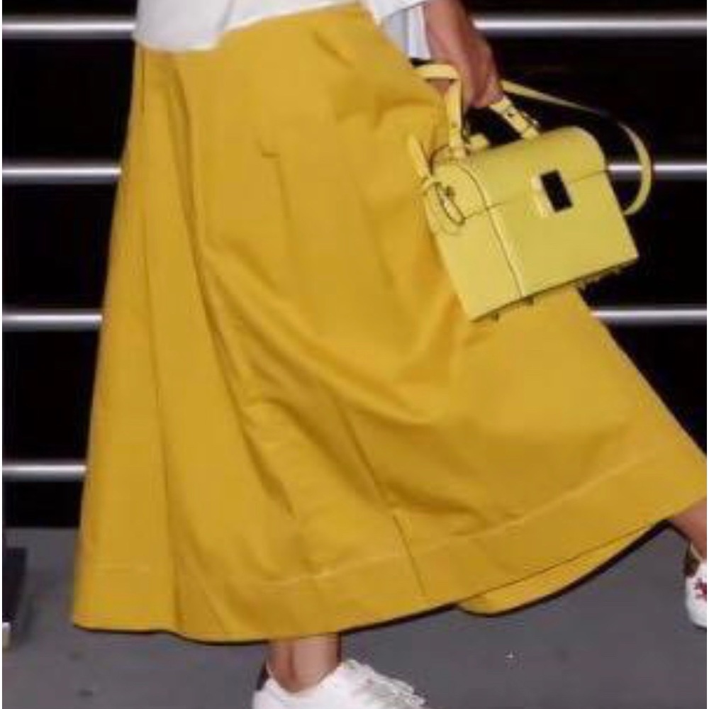 Zara Yellow Midi Skirt